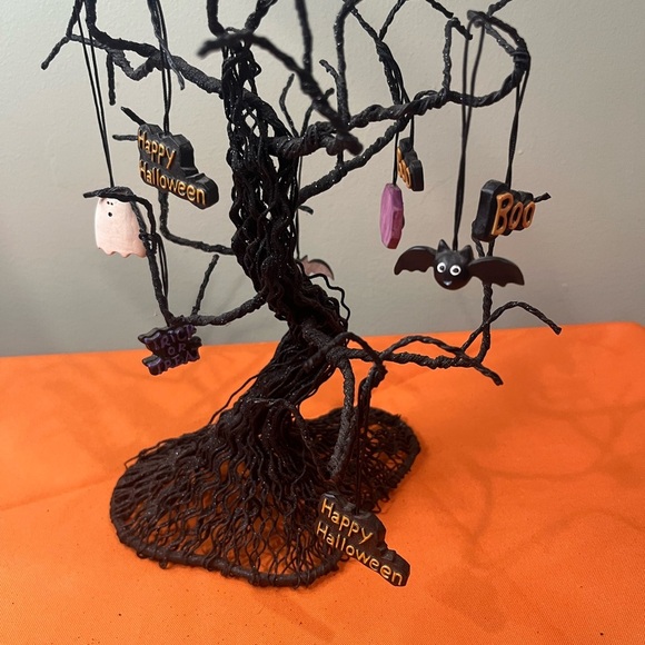 Halloween Black Tree Decor with Ghost and Sign Accents - Picture 2 of 16